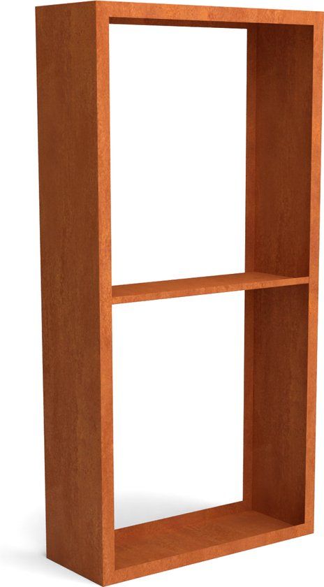 Geroba Egura Cortenstaal Houtopslag Onderverdeling 2 Vakken 1000x385x2000 mm