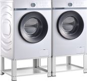 en.casa Wasmachine sokkel dubbel Cremlingen verhoger met planken
