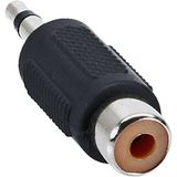 InLine 20264 audio-adapter met jackstekker, zwart