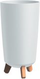 Prosperplast Gracia Tubus Slim bloempot met pootjes, wit, 19.5 x 19.5 x 36.5 cm