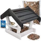 KOTARBAU® Hangend houten vogelvoederhuisje, 24x30,5x25,5 cm, Wit & Antraciet