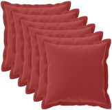 vidaXL - Kussensloop - 6 stuks - HOUTEN - Wijnrood - 80 x 80 cm - Polyester