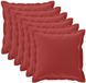 vidaXL - Housse de coussin - 6 pièces - BOIS - Rouge vin - 80 x 80 cm - Polyester
