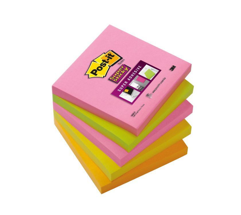 Post-it 654S-N - Etiket - Multi - 7,60cm x 7,60cm