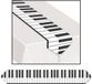 Merkloos Piano toetsen tafelloper