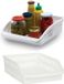 Gondol Réfrigérateur/organisateur de cuisine panier ouvert - 2x - Blanc - plastique - 29 x 26 x 8 cm