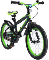 bikestar Urban Jungle kinderfiets 18 inch zwart /groen