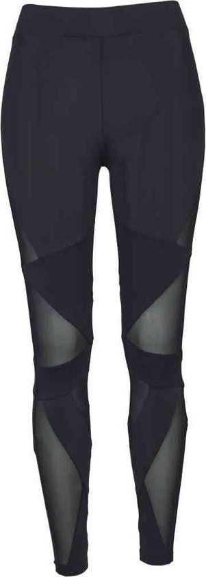 Urban Classics Triangle Tech Mesh Dames Legging - zwart/zwart - XXL