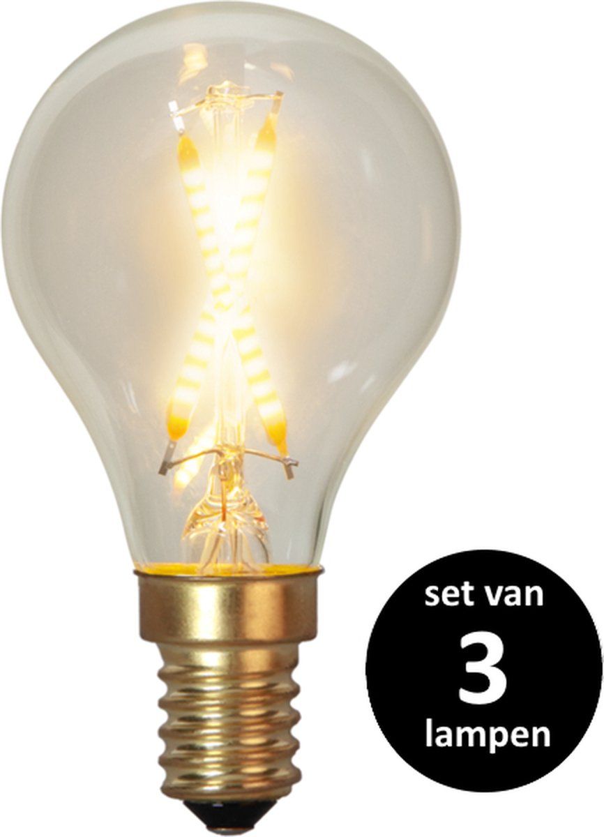 Star Trading LED Kogel Lamp lichtbron - E14 - Niet dimbaar - Super Warm Wit - 0.5W - set van 3
