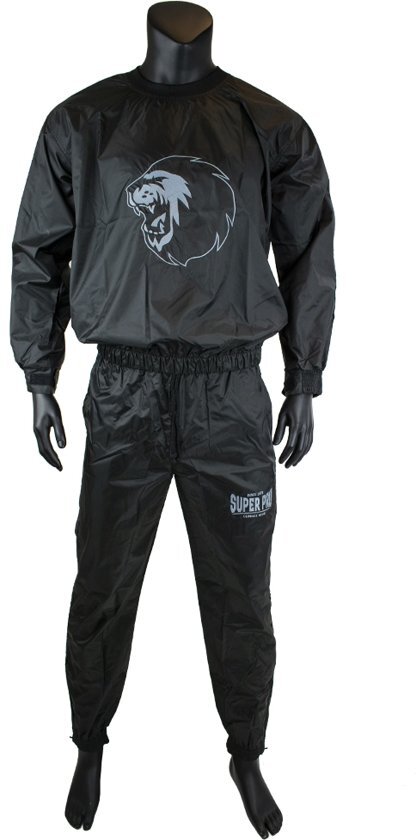 Super Pro Zweetpak/ Sweat Suit Zwart/Wit S