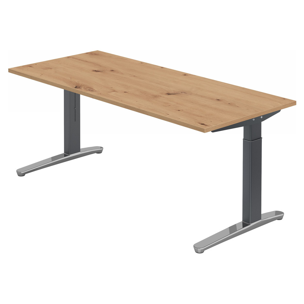 hjh OFFICE PRO XTRA XB 19 GC | Bureau - 180 x 80 Tafelhoogte I In hoogte verstelbaar Knoestige Eiken