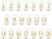PartyDeco Transparant Goud Cijfers/Letters Folie 20 stuks