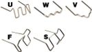 SW-Staal Agrafes et pointes en acier inoxydable par 100 pièces - forme V 0,8 mm