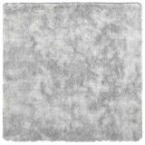 VidaXL Hoogpolig vloerkleed Navarra 120x120 cm polyester zilvergrijs