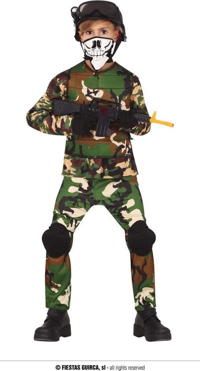 Fiestas Guirca Verkleedpak Leger Jongens Polyester Mt 128/134 - Bruin