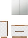 Vicco Badkamermeubelset Lotta, Wit, 3-delig