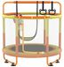 Solidchoice - Trampoline pour enfants avec filet de sécurité et balançoires