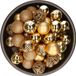 Bellatio Decorations Kerstballen - 37-delig - goud - mix - mat - glanzend - kunststof - 6 cm