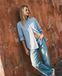 Superdry Damen Oxford Langarmhemd Schmale Passform Blau Größe 42
