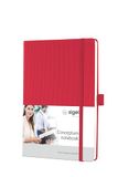 SIGEL CO654 Notizbuch Conceptum, ca. A5, kariert, rot