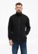 s.Oliver - Hommes - Veste sweat en coton noir à col montant et poches passepoilées - Taille XXL