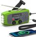 Radio de secours sans marque avec manivelle, lampe LED, alarme SOS et batterie rechargeable de 2000 mAh