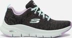 Skechers Arch Fit Comfy Wave sneakers dames zwart