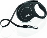 Flexi Classic Tape Rollijn - Zwart - M - 5 Meter