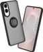Techsuit Hoesje geschikt voor Samsung Galaxy S25 Edge - Glinth Back Cover met ring en magneet - Zwart
