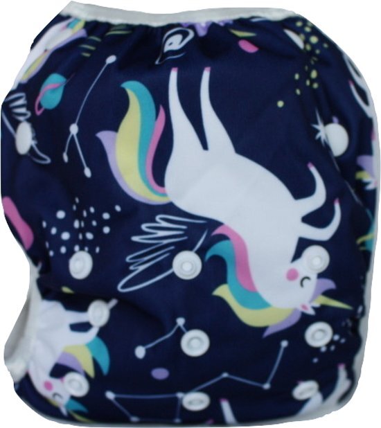 Blije Billetjes Exclusief!! Wasbare Zwemluier Groot Unicorns Blauw