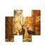 Homemania Wandafbeelding, motief hert, 4 stuks, dieren, woonkamer, slaapkamer, meerkleurig, 76 x 0,3 x 50 cm, HM204PMDF193, MDF