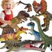 Jeu de figurines de dinosaures, comprenant 7 grandes figurines réalistes, fabriquées en plastique souple