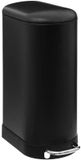 5Five Prullenbak/pedaalemmer Ariane - zwart - rvs metaal - 30 liter - 42 x 25 x 62 cm - keuken