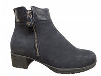 Hartjes 172.0247/24 47.47 Enkellaarzen Blauw Nubuck Dames Breedtemaat H