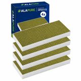 Alapure 4x CleanAir Plus Koolstoffilter voor Bosch 11034172 / 17004082 / DWZ1IX1B6