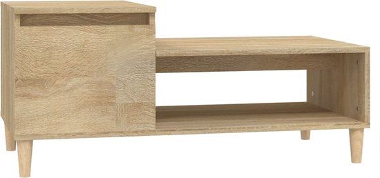 vidaXL Salontafel 100x50x45 cm bewerkt hout sonoma eiken
