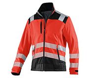 KÜBLER PSA REFLECTIQ 15078427 Hi Vis Reflecterend Softshell Werkjas HEREN Veiligheidsjas Signaalrood Zwart - Winddicht
