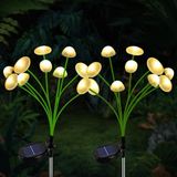 Memory Online Limited B.V. Guirlande lumineuse solaire LED méduse champignon étanche - Décoration de jardin oscillante