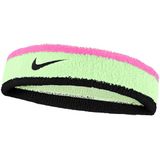Nike Swoosh kleurblok hoofdband (volt/roze/zwart)