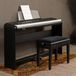 Fazley DP-250-BK piano numérique avec support et banc de piano noir