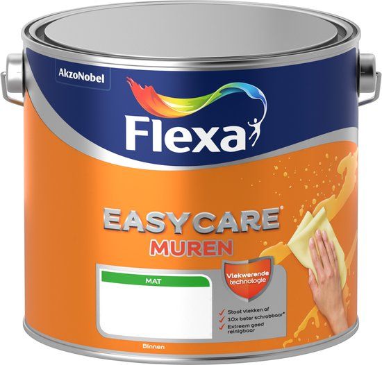 Flexa Easycare Muurverf - Roomwit - 1 L - Mat - Binnen - 2500948