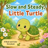 Slow and Steady, Little Turtle: A Read-and-Color Storybook