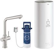 Grohe Red Duo Kokendwaterkraan met filterset, boiler L, supersteel 30325DC1