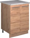 Vicco Wastafelkast Fame-Line, Goudkleurig Eiken/Goudkleurig Eiken, 60 cm