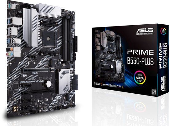 ASUS PRIME B550-PLUS AMD B550 Socket AM4 ATX Motherboard