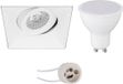 BES LED GU10 Inbouwspot Set - Mat Wit - Vierkant - Kantelbaar - 4W - Warm Wit 3000K