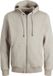 JACK & JONES Bradley sweat zip hood regular fit - heren sweatvest katoenmengsel met capuchon - beige
