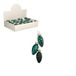 House of Seasons décoration de sapin - pomme de pin 6cm en verre, couleur bleu 1 pièce