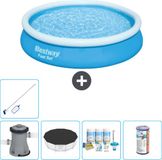 Bestway Fast Set Bestway Rond Opblaasbaar Fast Set Zwembad - 366 x 76 cm - Blauw