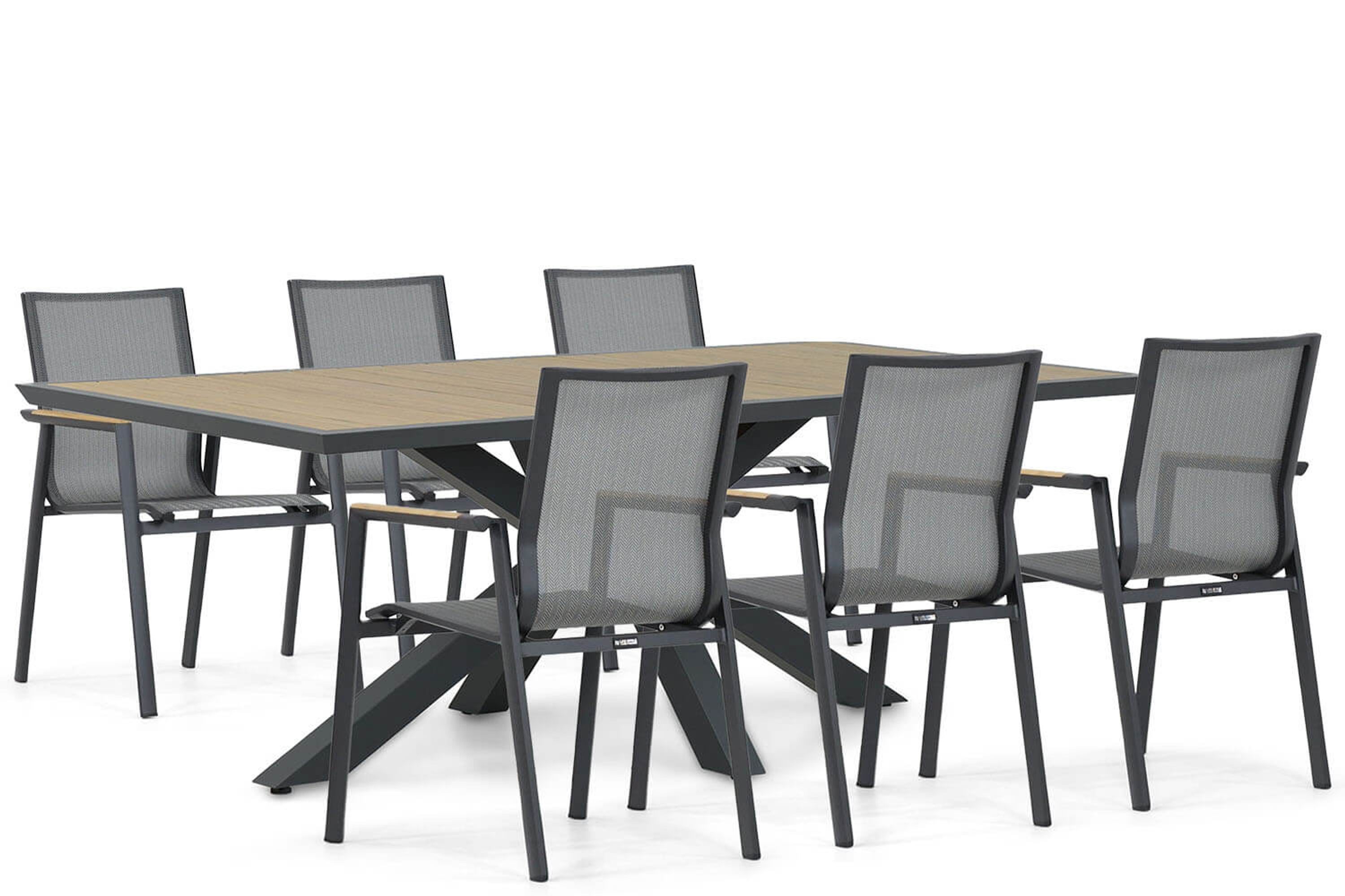 Lifestyle Garden Furniture Lifestyle Fiora/Palermo 215 cm dining tuinset 7-delig
